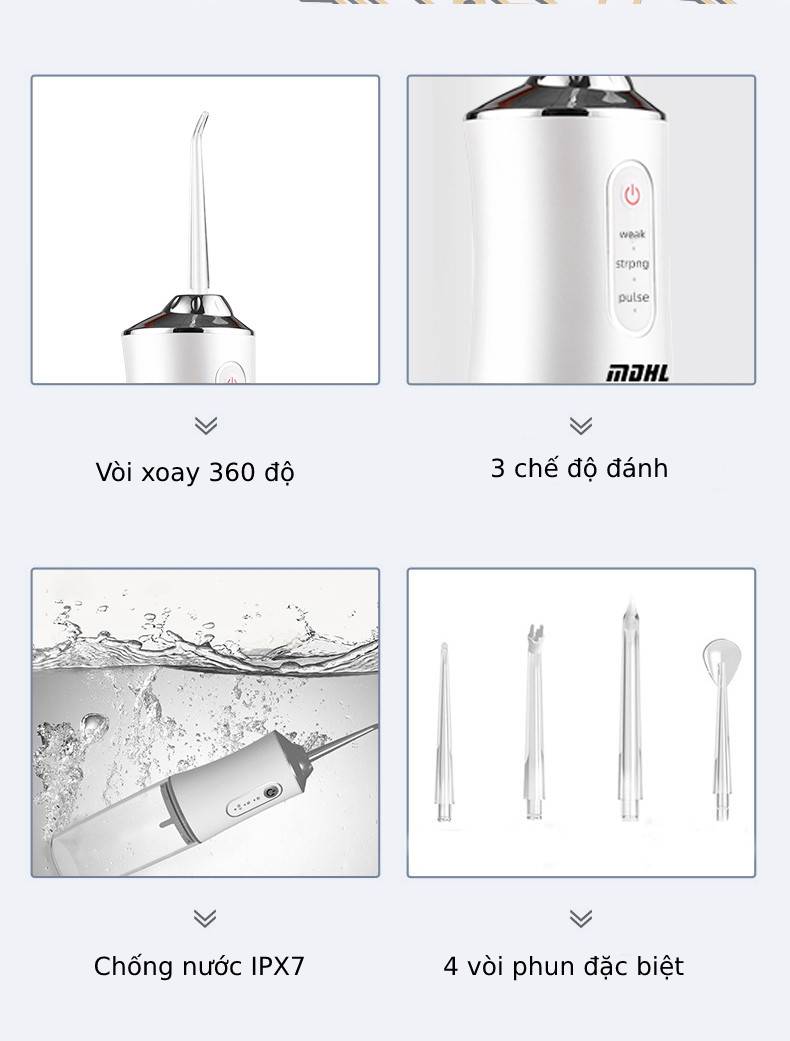 Irrigador Dental Portátil Recargable: ¡La Revolución en Tu Higiene Bucal! - Irrigador Dental Portátil Recargable