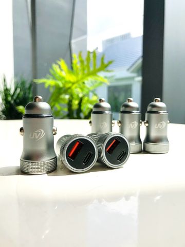 Củ sạc nhanh trên ô tô - Type C & USB 