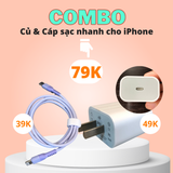  Combo Củ & Cáp sạc nhanh Uy Việt cho iPhone - Purple 