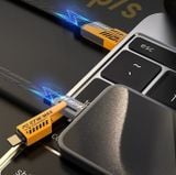 Cáp sạc nhanh đa năng PD 27W 4 trong 1, 4 đầu sạc Type C, USB, Lighning bọc dù chống cháy chống gãy 