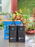  Bơm lốp mini di động cầm tay dùng pin sạc cao cấp màn hình điện tử 