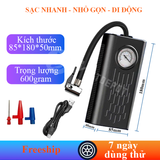  Bơm lốp mini di động cầm tay dùng pin sạc cao cấp màn hình kim 