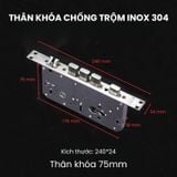  Thân khóa 6068 kích thước 75*24*240 