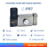  Khóa cửa cổng thông minh 1 chiều chống nước VD67051 