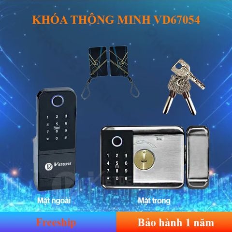  Khóa cửa cổng thông minh 2 chiều chống nước VD67054 