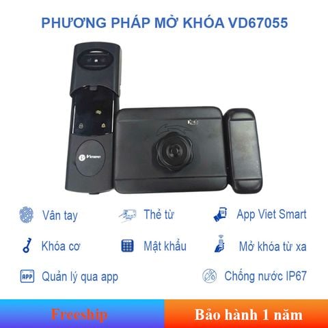  Khóa cửa cổng thông minh 1 chiều VD67055 