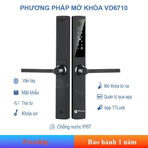  Khóa cửa nhôm thông minh VD6710 