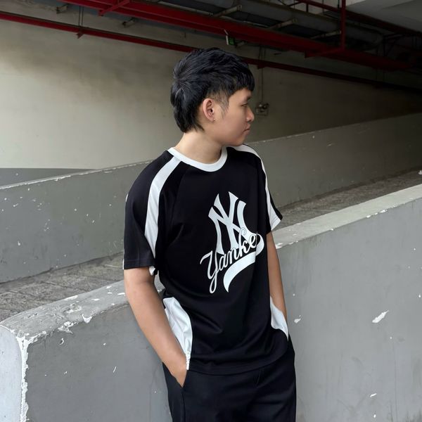 761 - Áo Thun New Era Raglan New York Yankees màu trắng đen  - 12224584