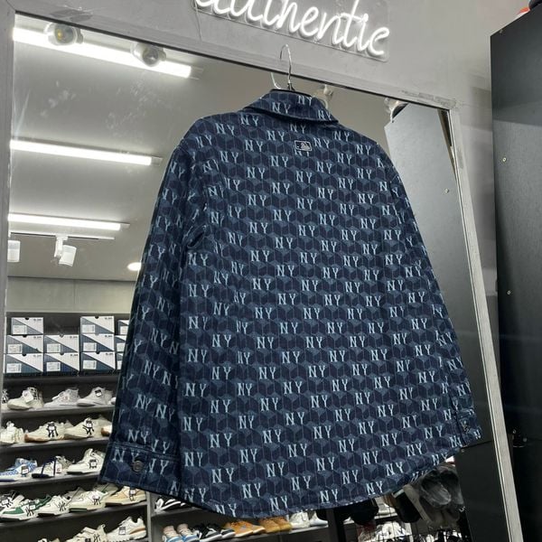 553 - Áo Sơ Mi Tay Dài MLB Denim Cube Monogram - 3ADRM0734-50NYD