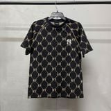 733 - Áo thun unisex cổ tròn MLB Jacquard Dia Monogram Đen - 3ATSM0144-50BKS