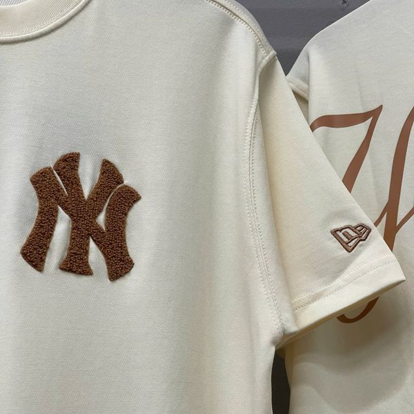 654 - Áo Thun New Era New York Yankeess Kem Chữ Nâu - 12565461