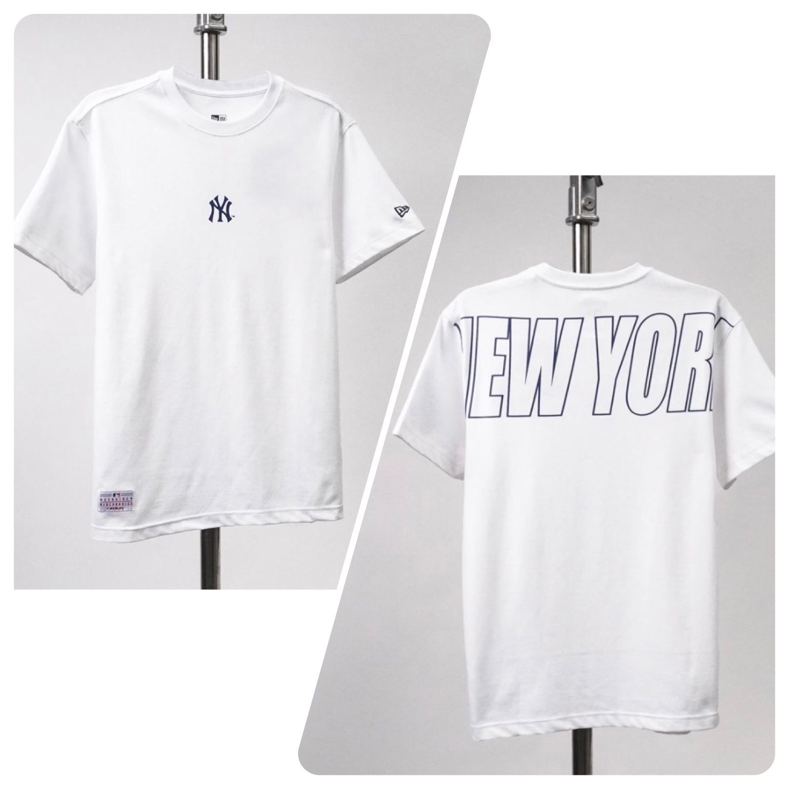 Áo Phông MLB Monogram New York Yankees Logo White Shirt  thesunshine