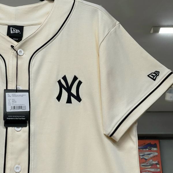 571 - Áo thun New Era Baseball Jersey Beige Short Sleeve - 13573571