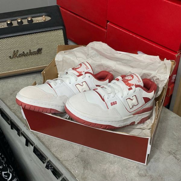 250 - Giày New Balance 550 White Red Suede - BB550STF