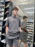 504 - Quần Short New Era Mini Logo Thêu Xám - 14187409