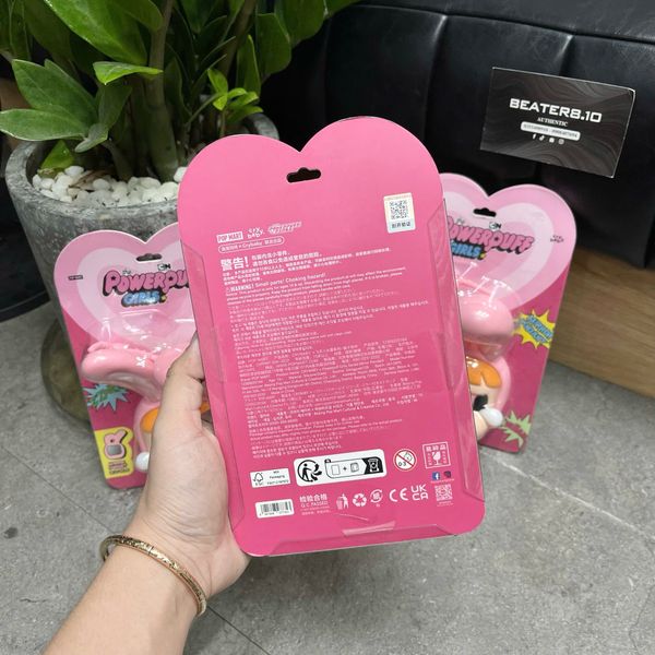 585 - Gương Trang Điểm Móc treo Pop Mart Crybaby x Powerpuff Girls Series - Mirror Pendant Màu Hồng