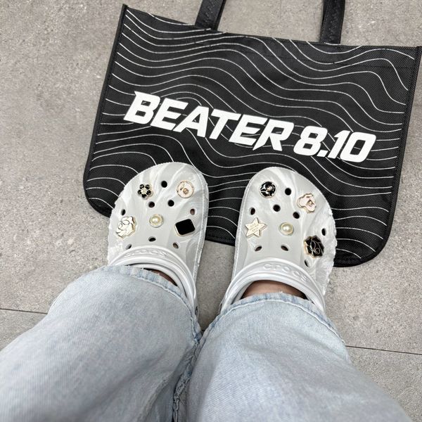 802 - Giày Sandal Clog Unisex Crocs Baya Marbled Xám Khói - 206935-1FS