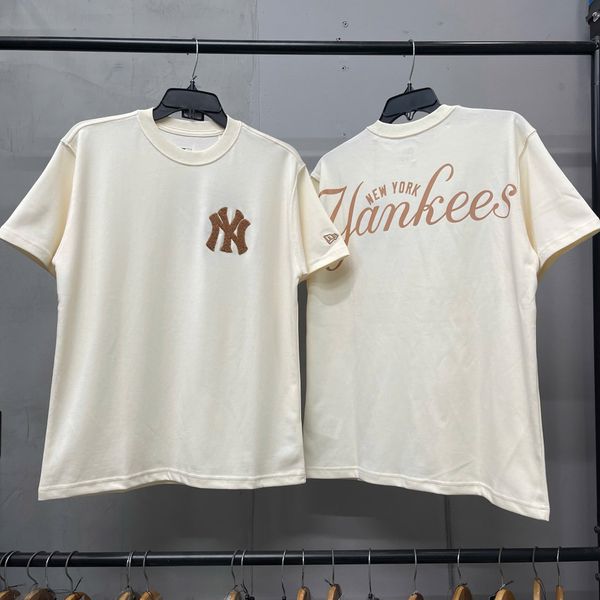 654 - Áo Thun New Era New York Yankeess Kem Chữ Nâu - 12565461