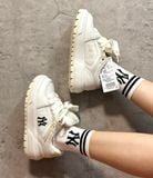 718 - Giày MLB Korea Chunky Liner Wide New York Yankees Cream - 3ASXCLW4N-50CRS