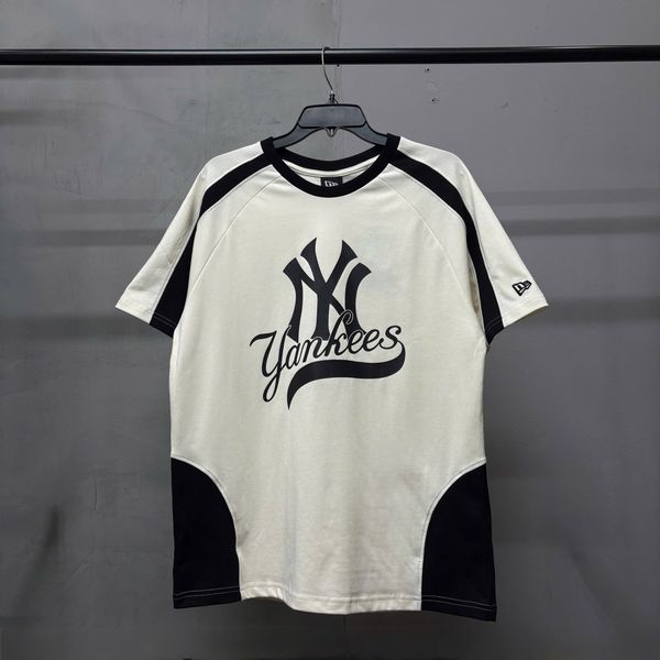762 - Áo thun New Era Raglan New York Yankees Cream Black - 12224586