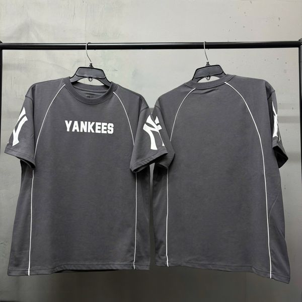 778 - Áo Thun New Era NY Yankee Grey Line White - 13235675