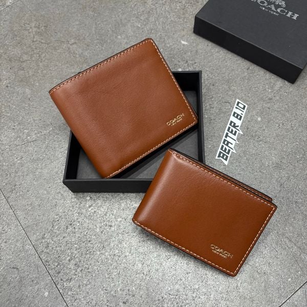 801 - Ví Coach Nam 3 in 1 Wallet Billfold Brown - CY911