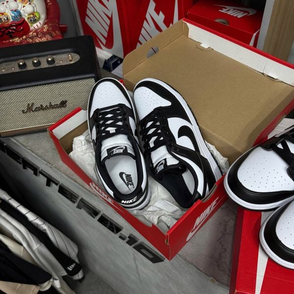 152 - Giày Dunk Low Panda Retro Black White - HF5441-100