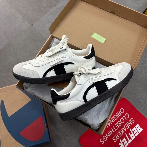 786 - Giày Champion Essentials Champ T-Trainer Cream Black - U5AFCTW15U3