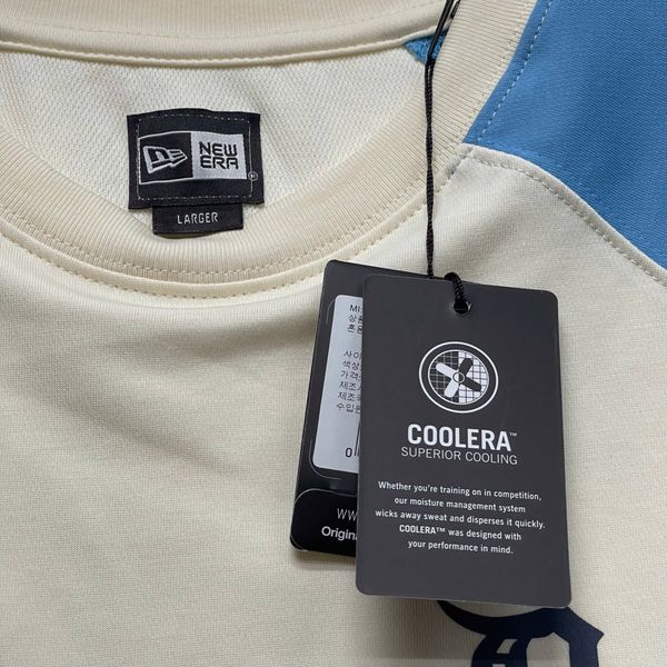 582 - Áo Thun New Era Detroit Tigers Retro Màu Kem Xanh - 14385048