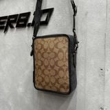 614 - Túi Đeo Chéo Coach Sullivan Crossbody Khaki & Brown - CC090 - CC009