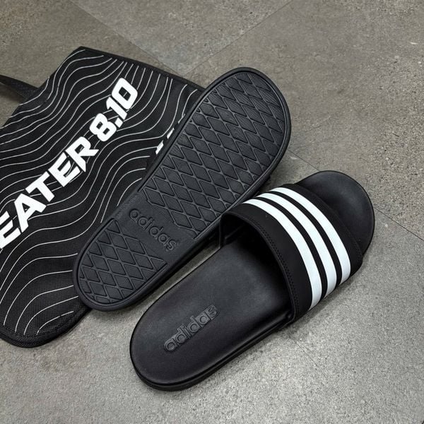 16 - Dép Adidas Quai ngang Adilette Comfort Trắng đen - AP9971