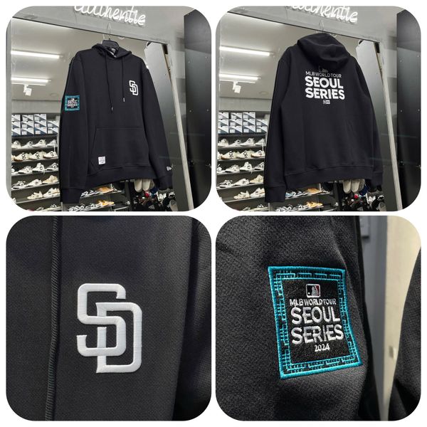 584 - Áo Hoodie New Era Seoul Series San Deigo Padres Hood màu Đen - 14358749