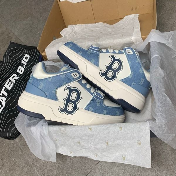 276 - Giày MLB Chunky Liner Mid Denim B Boston Blue - 3ASXCDN3N-43BLD