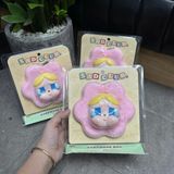 577 - Móc Khóa Túi Đựng Pop Mart Crybaby Sad Club Series-Silicone Plush Earphone Bag Màu Hồng Vàng