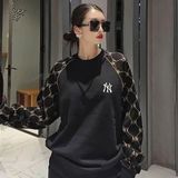 706 - Áo Sweater MLB Monogram New York Yankees Black Begei - 3AMTM1244-50BKS