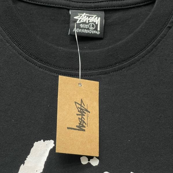 204 - Áo Thun Stussy Big Logo Black/White - 1904843