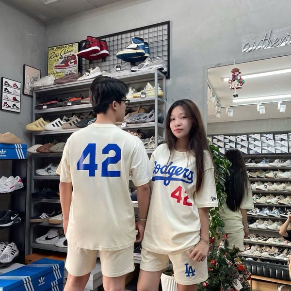 664 - Quần Short New Era LA Dodger Cream Blue - 14122018