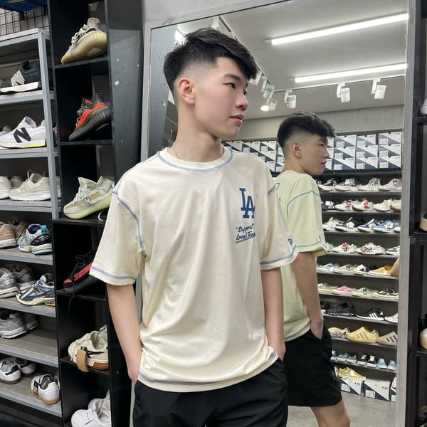 499 - Áo Thun New Era LA Support Kem - 13578452