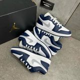 514 - Giày Nike Air Jordan 1 Low 'White Grey Navy' - 553560-141