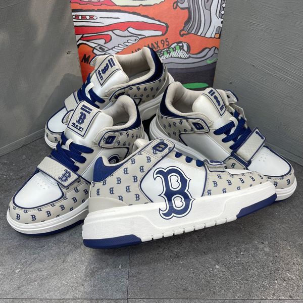 262 - Giày MLB Chunky Liner Mid Monogram Boston Beige - 3ASXLM13N-43BGL