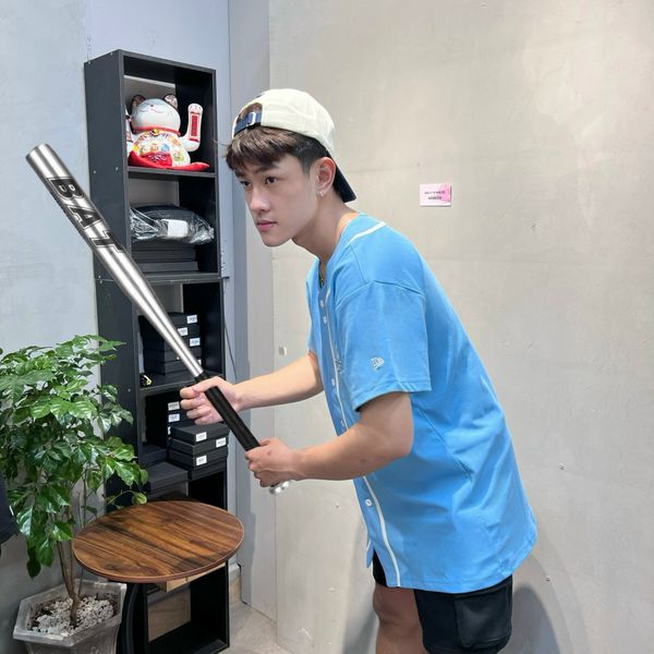 572 - Áo thun New Era Baseball Jersey Blue Short Sleeve - 13573577