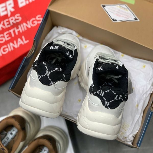 716 - Giày MLB BigBall Chunky Diamond Monogram New York Yankees Black - 3ASHCDM2N-50BKS