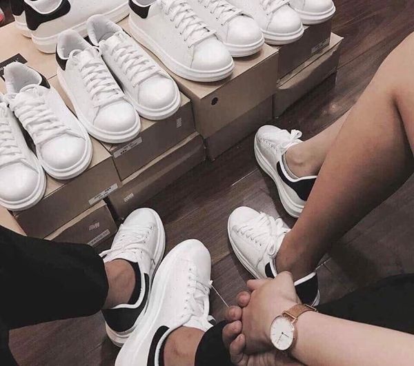 68 - Giày Domba Korea Trắng Đen (H-9111)