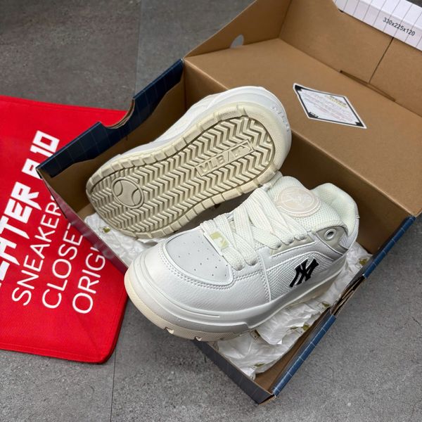 718 - Giày MLB Korea Chunky Liner Wide New York Yankees Cream - 3ASXCLW4N-50CRS