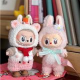 596 - Móc khoá Labubu POP MART the monsters Mokoko v1 màu Hồng 17cm