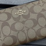 784 - Ví Coach Zip Signature Black - C4452