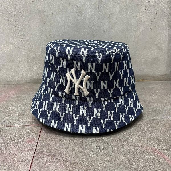 212 - Nón Bucket MLB Denim Monogram New York Yankees