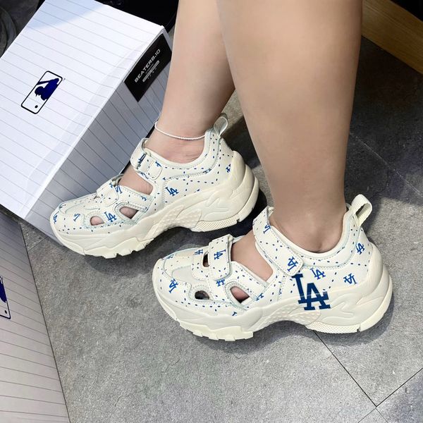 603 - Giày Sandal MLB BigBall Chunky Mask Diamond Monogram LA Dodgers - 3ASDCMM33-07CRS