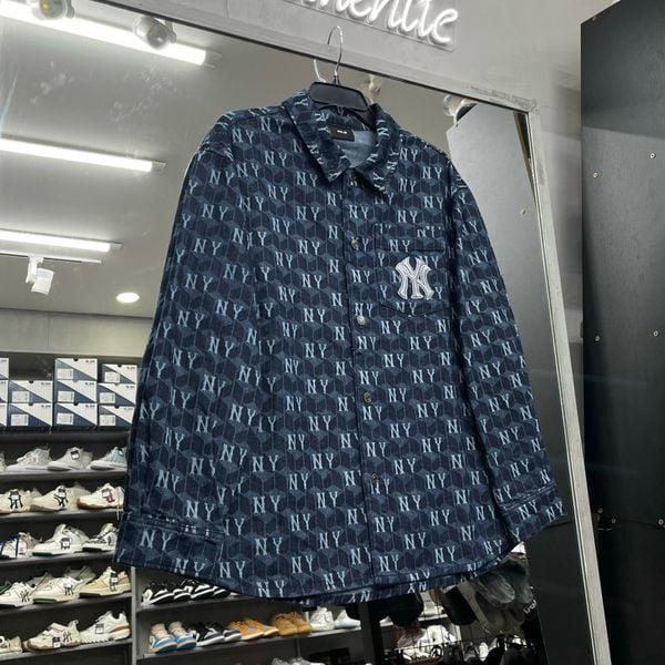 553 - Áo Sơ Mi Tay Dài MLB Denim Cube Monogram - 3ADRM0734-50NYD