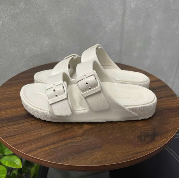671 - Dép Sandal Skechers Birkenstock Foamies 2.0 màu Beige - 111590-WHT